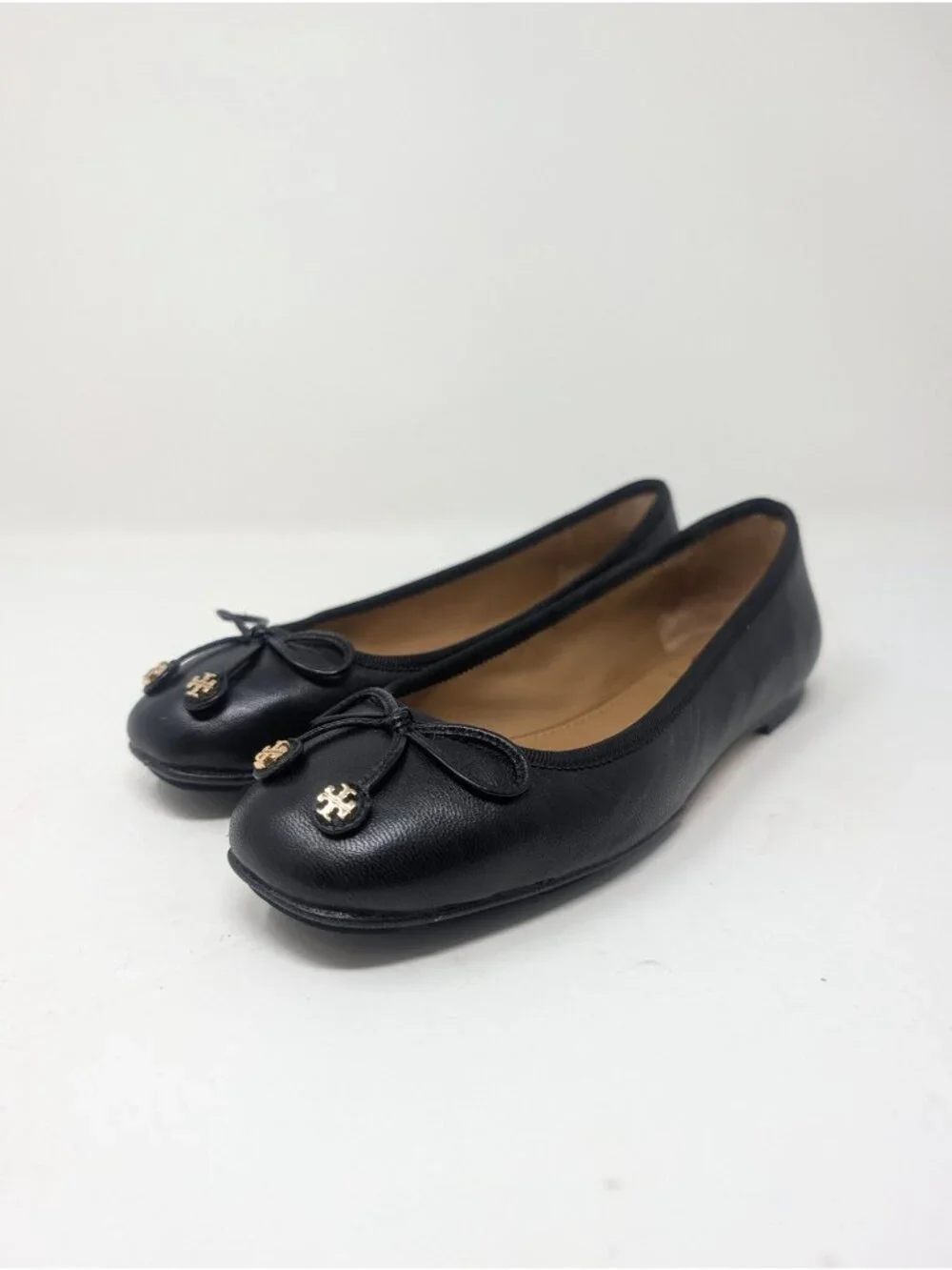 Tory Burch Laila Driving Ballet 5 Black Leather